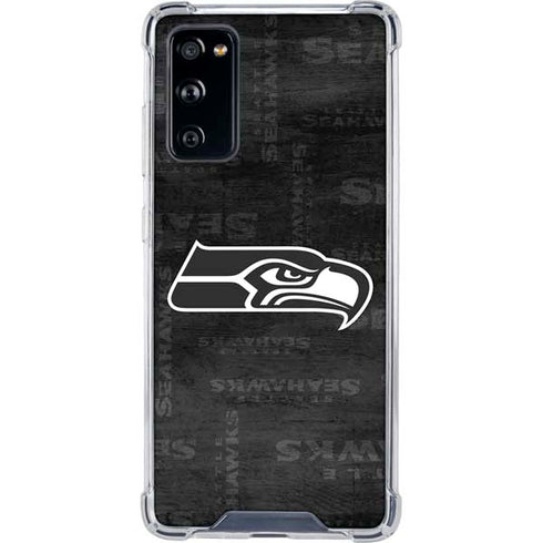 NFL Seattle Seahawks Black & White Galaxy S20 FE Clear Case